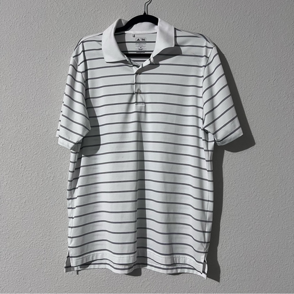 Adidas Pure Motion Men’s Collard Short Sleeve Shirt Size Medium